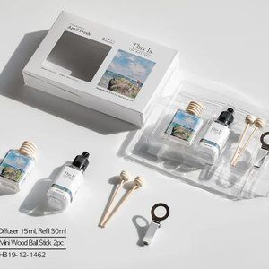 Car Vent Clip Air Freshener Stick Diffuser Oil + Refill Set